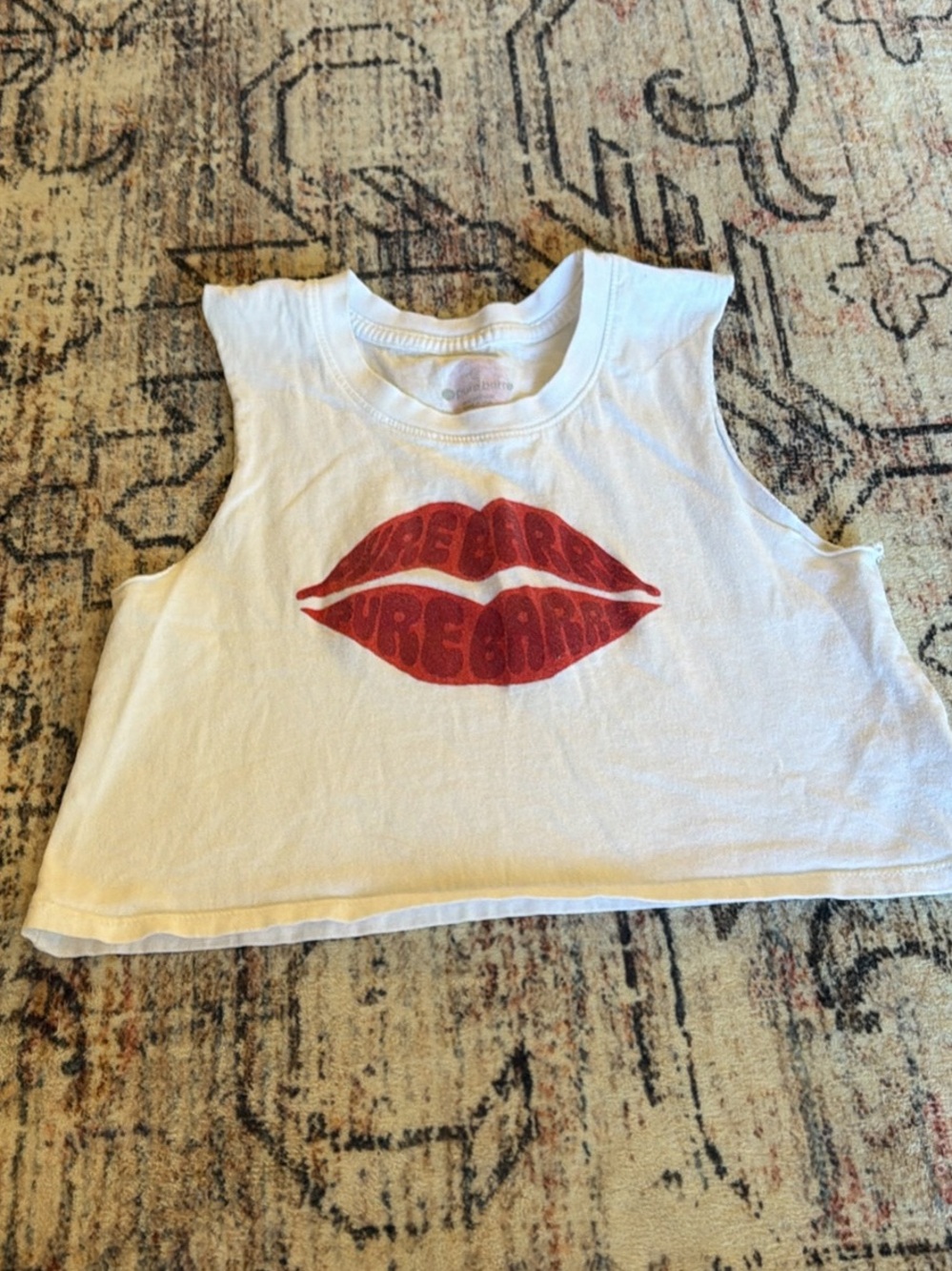 Pure Barre Cotton Cropped Tank Top XS